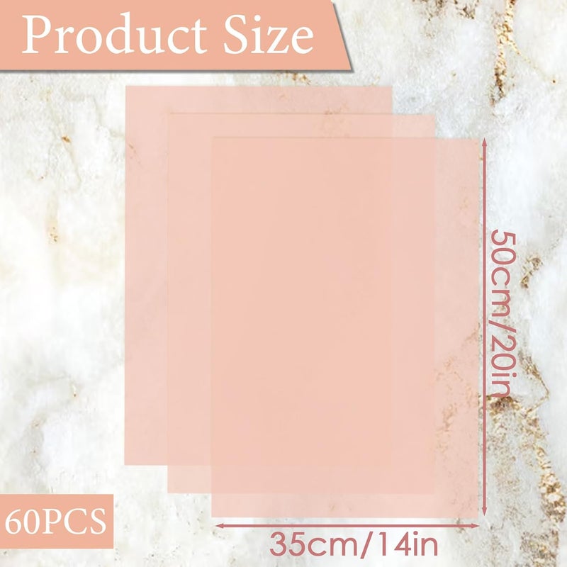Ethanberg 60 Sheets Gift Wrapping Tissue Paper Bulk, Orange Tissue Paper for Gift Bags, Decorative Art Papers for DIY Crafts Wedding Birthday Baby Showers Holiday Party Decor, 20x14 Inches - Image 2